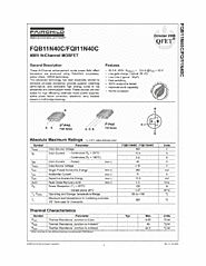 DataSheet FQB11N40C pdf